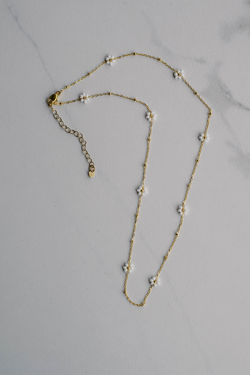 Daisy Necklace 14k Gold Filled 16" with 2" Extender