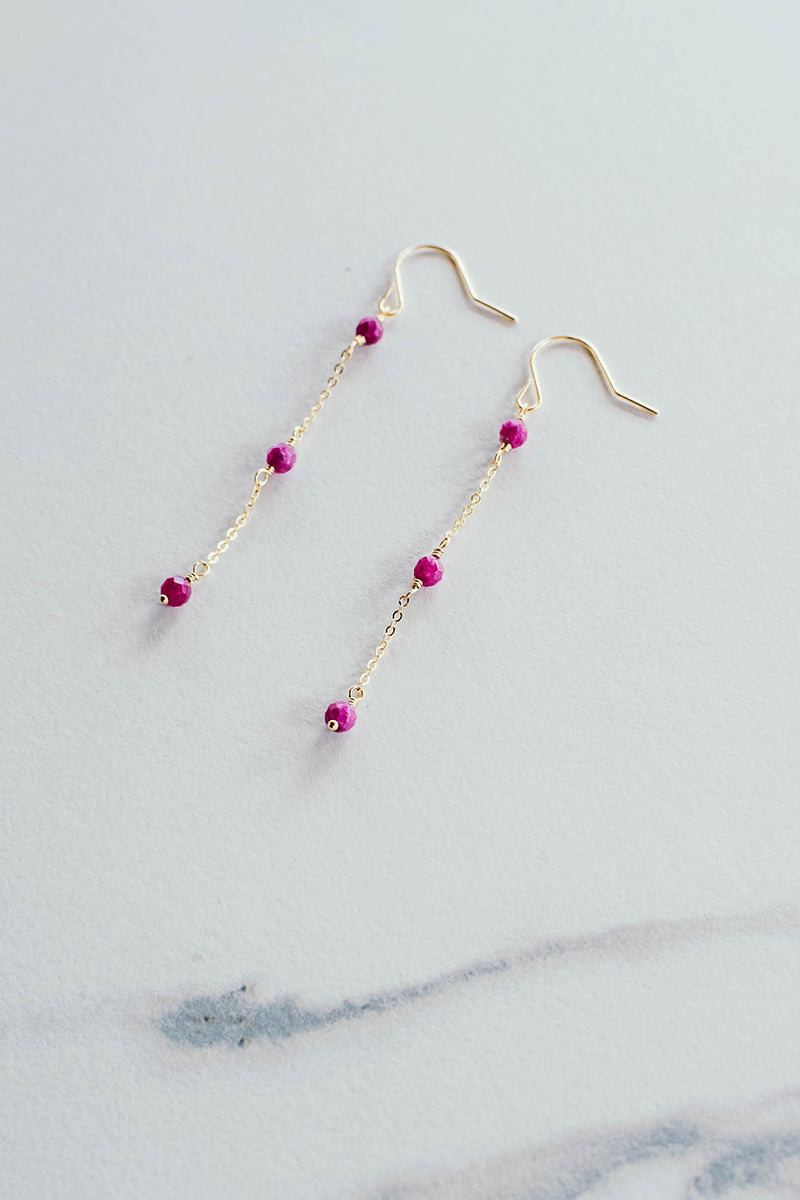 Sade 4mm Ruby *14K Gold Filled*