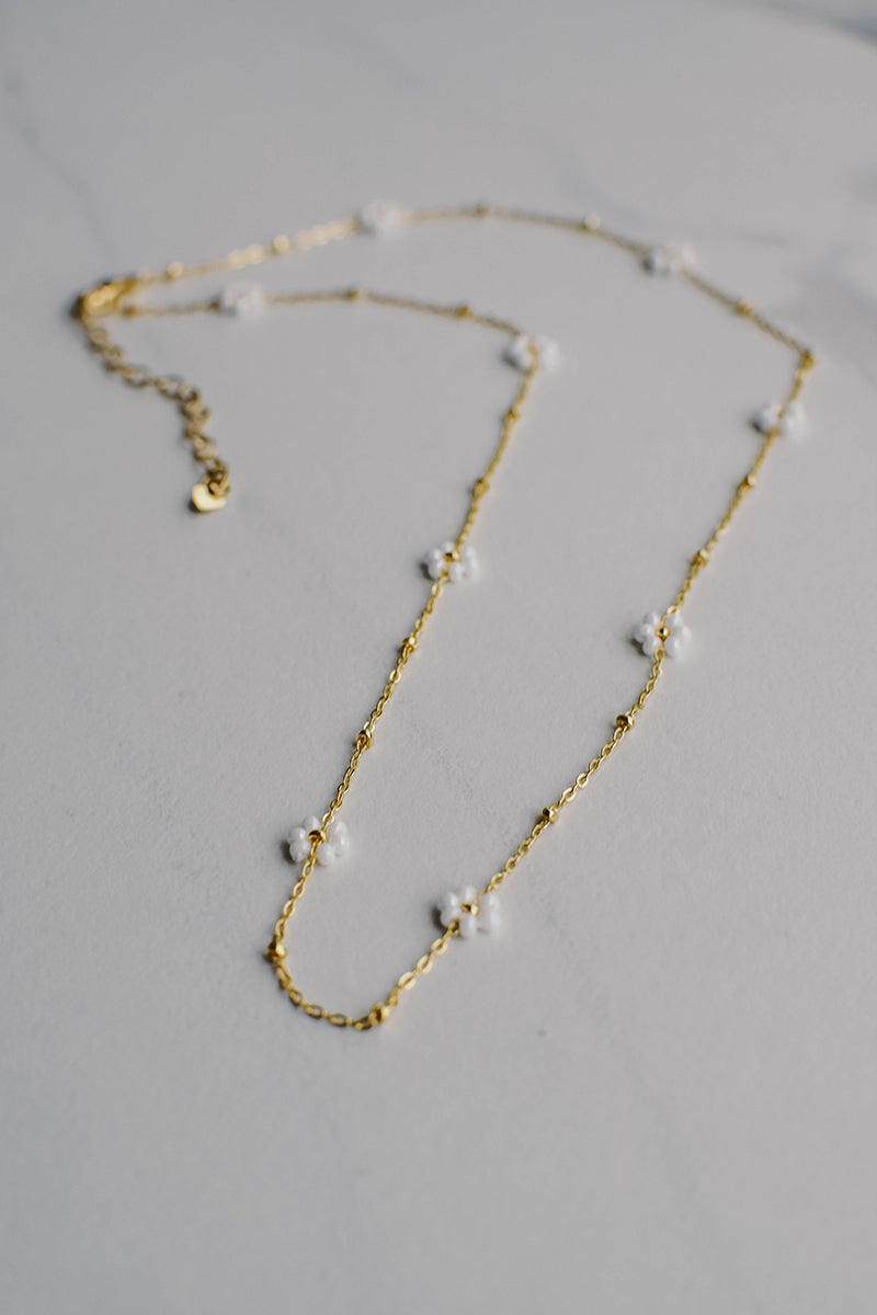 Daisy Necklace 14k Gold Filled 16" with 2" Extender