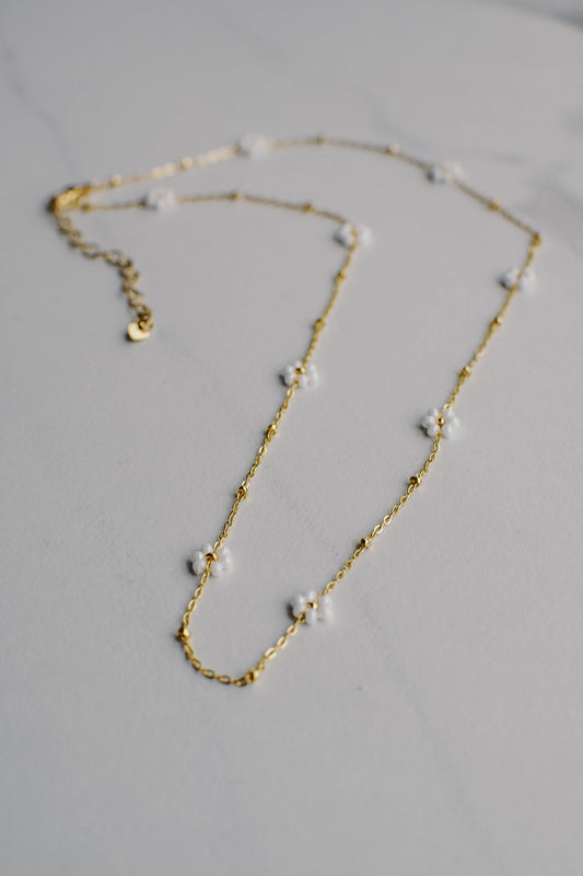 Daisy Necklace 14k Gold Filled 16" with 2" Extender
