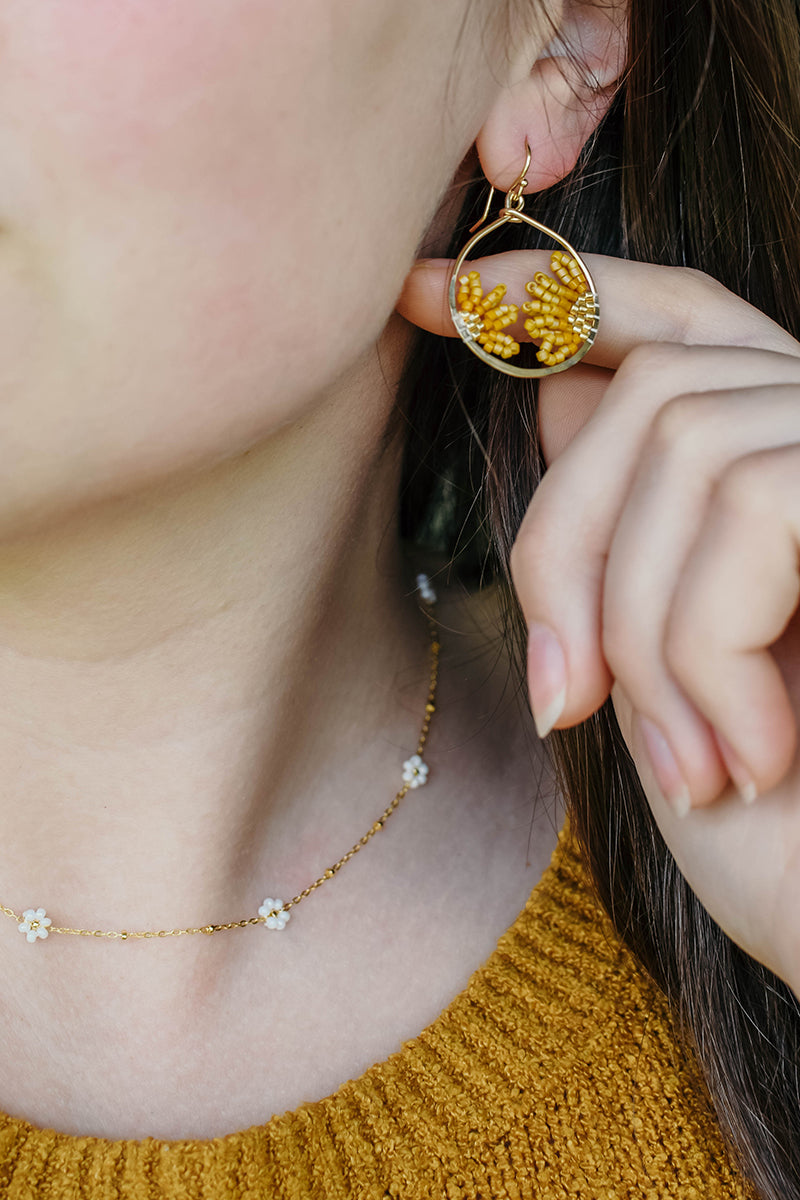 Daisy Necklace 14k Gold Filled 16" with 2" Extender