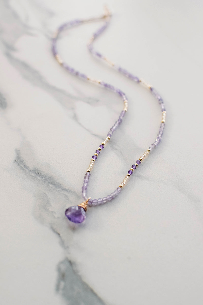 Drop Necklace Amethyst