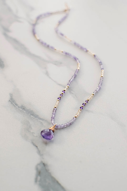 Drop Necklace Amethyst