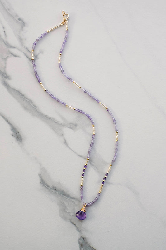 Drop Necklace Amethyst