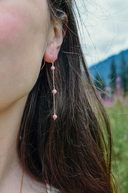 Sade 4mm Peach Moonstone *14K Gold Filled*