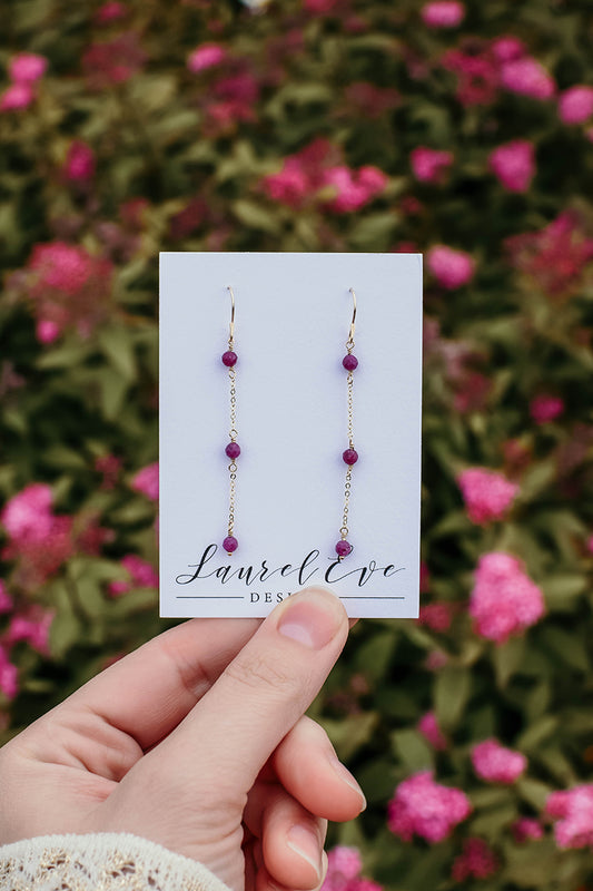 Sade 4mm Ruby *14K Gold Filled*